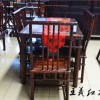大红酸枝明式餐桌七件套 仿古做工 独板大料制作 王义红木家具