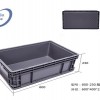 随州周转箱 塑料600-230欧标箱价格带盖物流箱生产厂家