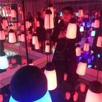 网红互动灯3D光影灯呼吸森林光影世界梦幻空间奶瓶吊灯厂家批发