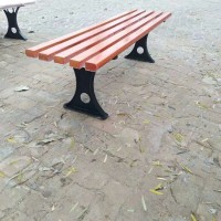 园林平凳 铸铝长凳 防腐木长条凳