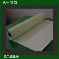 杭州慧海蓝光 黄绿光pvc夜光膜打印标签 自发光开关贴纸