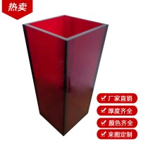 亚克力盒子订做加工 深红酒红色亚克力厚板有机玻璃来图定制切割