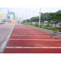 上海市政道路彩色盲道防滑地坪的施工流程