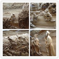 萍乡室内景观 立体人物浮雕 旅游区古风景雕塑设计制作