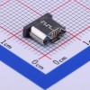 MICRO USB 立式贴片5P平口带盖卷装镀镍带定位柱-星坤电子